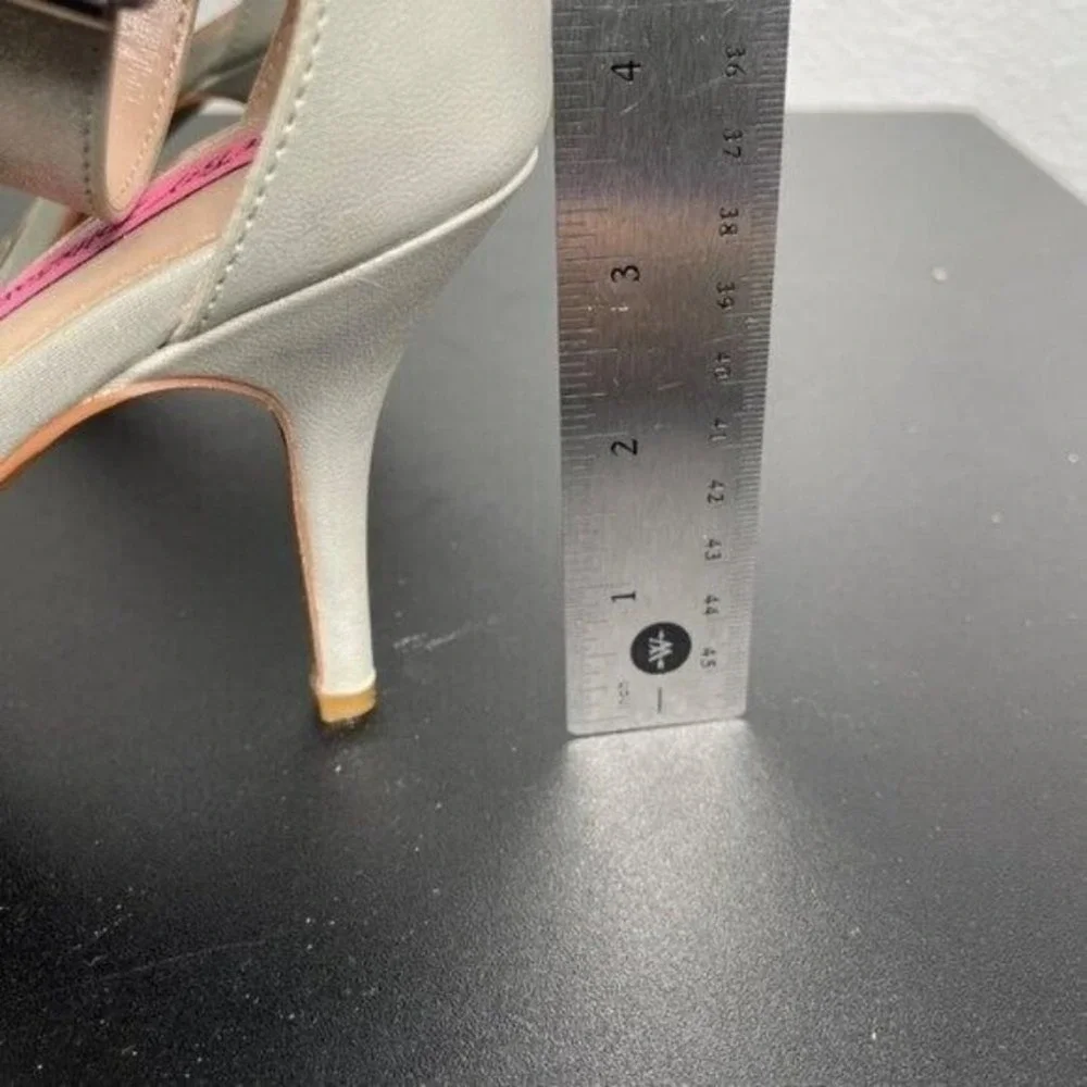 Betsey Johnson SB-Mari Champagne Ivory Embellished Stiletto Heel Sandals Size 9